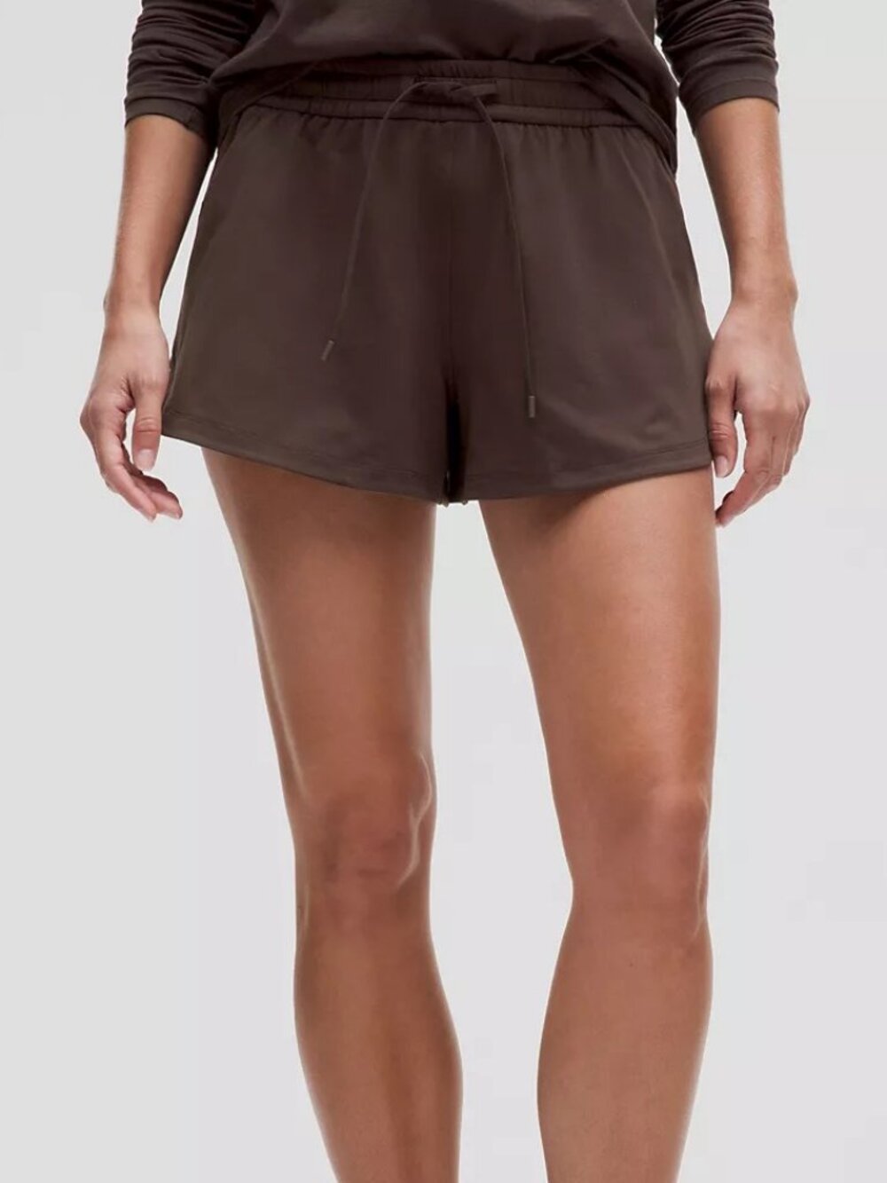 Soft Jersey Mid-Rise Curved-Hem Short 3"